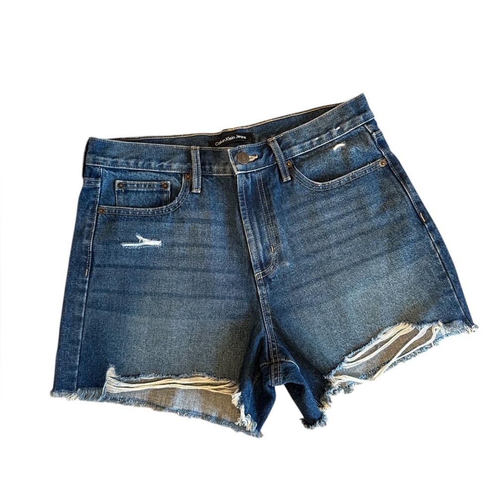 5 for $45/ Calvin Klein High Rise Cut-Off Jean Shorts